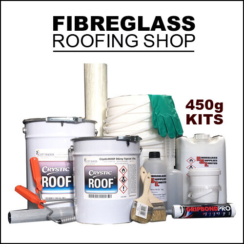 Fibreglass roofing kit 450g - fibreglass,