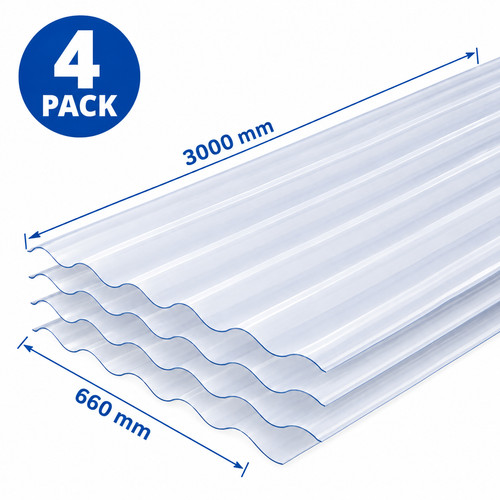 Clear pvcu corrugated - clear,