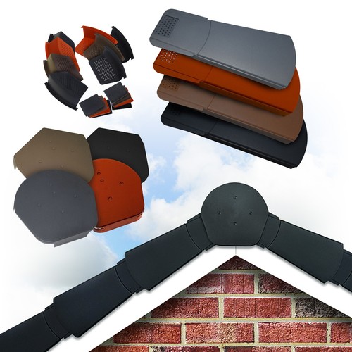 Roof dry verge end cap - roof, kit